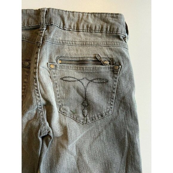 Mango Ladies Skinny Gray Stretchy Jeans with Zip Pocket Detail Size 6 - Picture 8 of 10